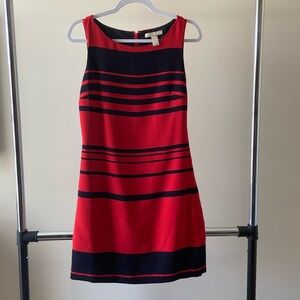 Banana Republic navy and red formal dress